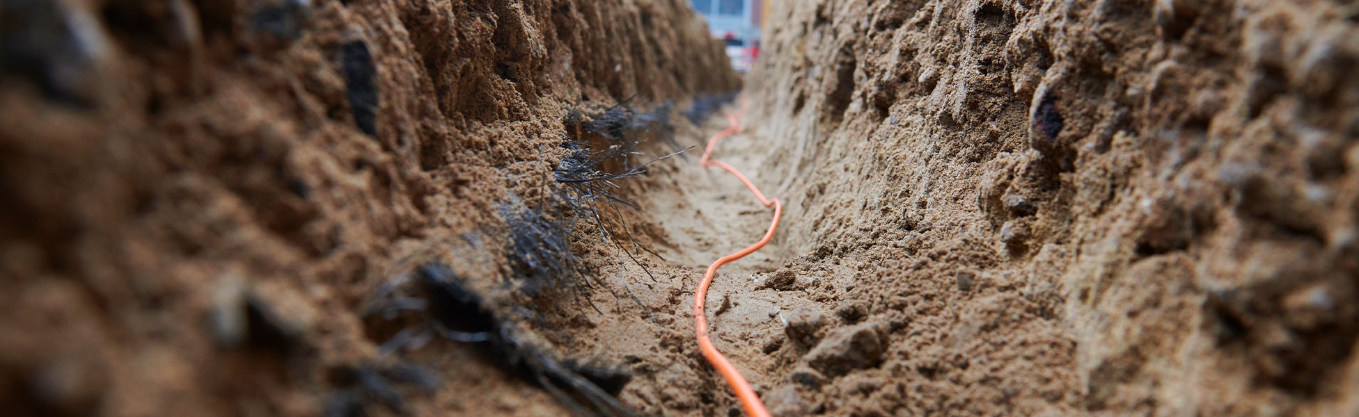 Glasvezelkabel in geul KPN Netwerk